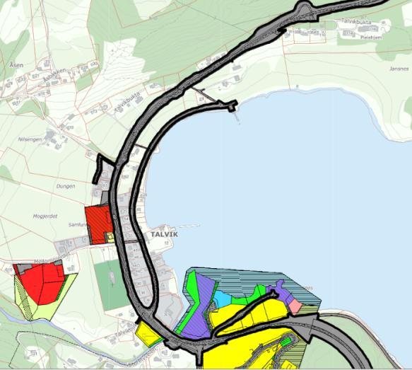 1 Bakgrunn I forbindelse med prosjektering og bygging av E6, avkjørsler, kryss, gang-/sykkelveg og bussholdeplasser i Talvik er det nødvendig med en justering av gjeldende reguleringsplan 20050032