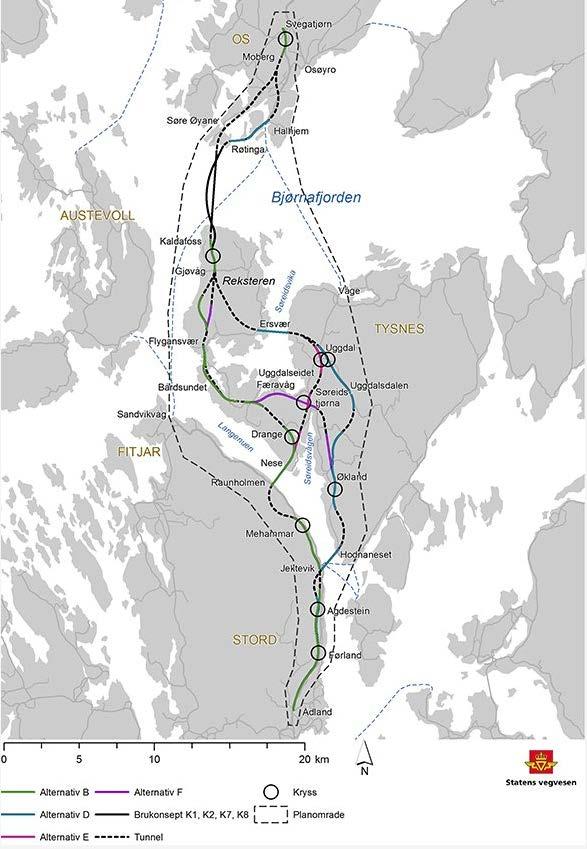 Utprøving av rapport 530 E39 Stord Alternativ B, Ådland-Raunholm Hensikt: Utprøving og forbedring av metode Mulig bidrag til fremtidig