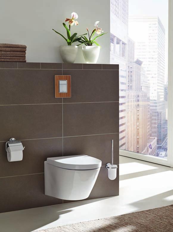 GRoHe trykkplater allsidig design til alle sansene Hos følger vi moderne baderomsdesign konsekvent helt ned til WC n.