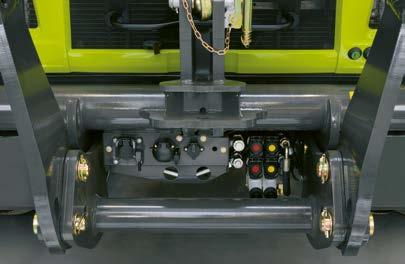 XERION har tre lastfølende hydraulikk-linjer: 1 Hovedlinjen for hydraulikkventiler og