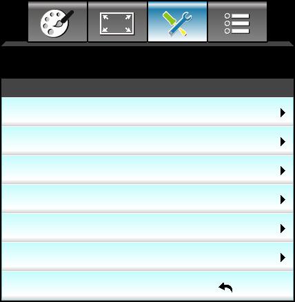 BRUKE PROJEKTOREN OPPSETT Nettverk Control Settings-meny OPPSETT Nettverk k: Control Settings Crestron Extron PJ Link AMX Device Discovery Telnet HTTP Crestron Bruk denne funksjonen for å velge