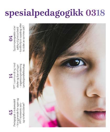 LESERTALL: 67.000 (KANTAR TNS 2017) GODKJENT OPPLAG: 7.259 (Fagpressens Medie Kontroll 2017) Spesialpedagogikk kommer ut seks ganger i året og er det eneste norske tidsskriftet innenfor sitt fagfelt.