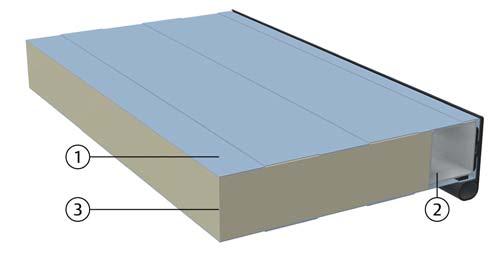 1.3 Dørblader 1.3.1 Konstruksjon foldeport omfatter vertikale portblader koblet sammen med hengsler. Det er montert ruller øverst på det midtre portbladet.