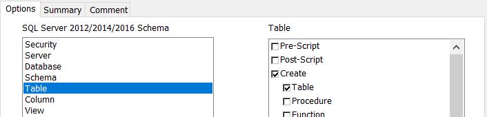 Gjør (i fysisk modell) menyvalget Actions Forward Engineering Schema. Konfigurer så disse: Table (Figur 14-40), Referential Integrity (Figur 14-41) og Other Options (Figur 14-42).