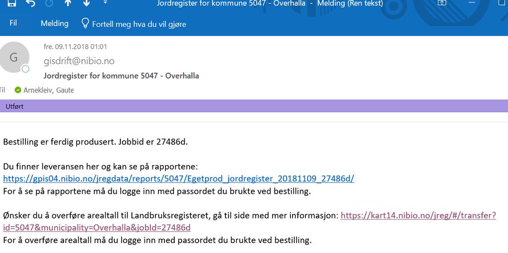 Ajourhold fra AR5 til landbruksregisteret