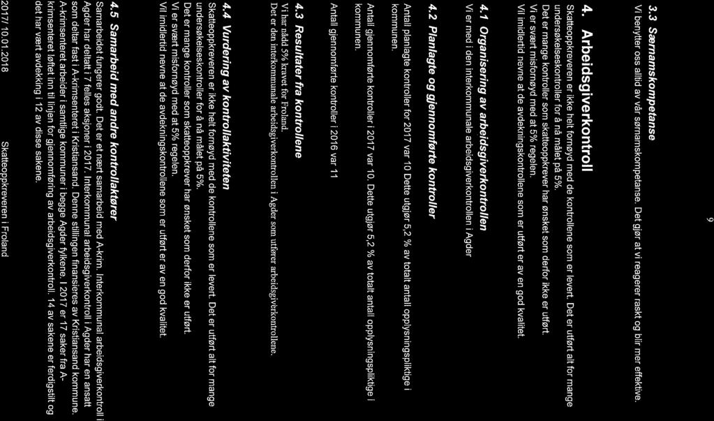 1/18 Årsrapport 2017 skatteoppkreveren for Froland og Arendal -
