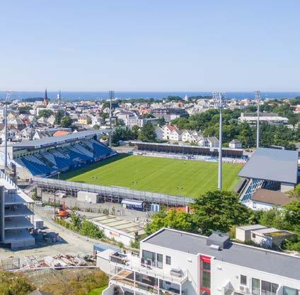 . UTVIK OMRÅDET PROSJEKTET OG RKITEKTUREN Stadion mfi heter leilighetskomplekset som bygges like ovenfor Haugesund stadion der FK Haugesund sitt gamle klubbhus lå.