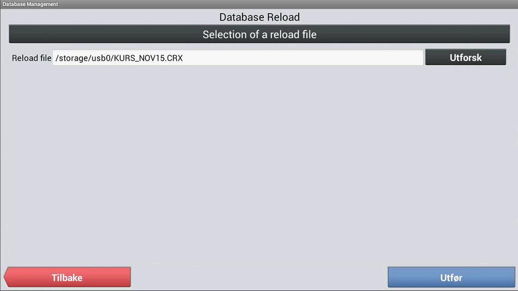 System DB Managment Database Reload - Utforsk Finn din CRX til, husk å bla deg