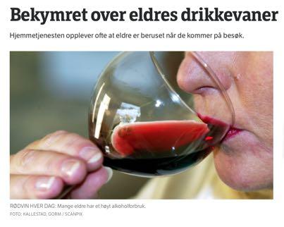 Brukere med problematisk alkoholkonsum 72 prosent av alle spurte har hatt brukere med problematisk alkoholforbruk 84 prosent av de ansatte i hjemmetjenesten 36 prosent av de ansatte på sykehjem