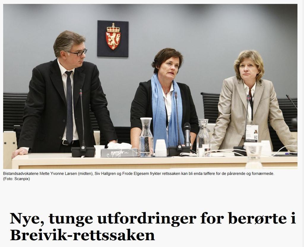 Koordinerende bistandsadvokater Strpl. 107h http://www.aftenbladet.