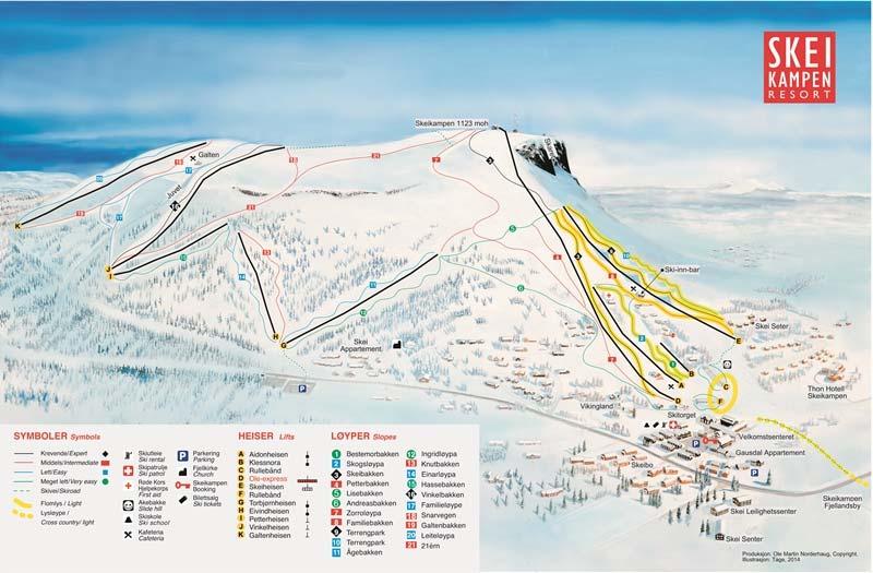 6 Dagens situasjon og konsekvenser av planforslaget Figur 6 27: Alpinkart Skeikampen. Figur 6 28: Foto fra nedre del av alpinbakken.