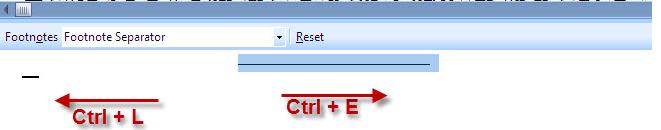 و يا با نگه داشتن همزمان كليد Ctrl+R يا Ctrl+L يا Ctrl+E به ترتيب خط را به سمت راست چپ يا وسط منتقل كنيد.