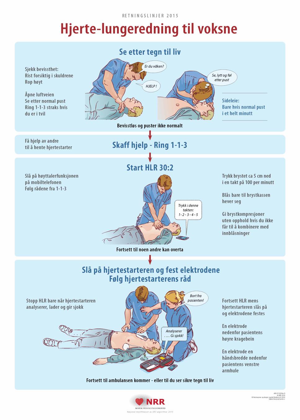 De norske retningslinjene bygger på konsensusdokumentene fra ILCOR og guidelines fra ERC (det Europeiske Resuscitasjonsrådet). Der ikke annet er sagt, følger NRR anbefalingene fra ERC.