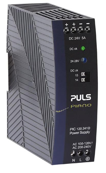 Dette har gitt en kostnadseffektiv serie som nå er komplett Puls PIANO serien har 1-fas innspenning med 24-28 V DC i 5 A, 10 A og 20 A utstrøm.