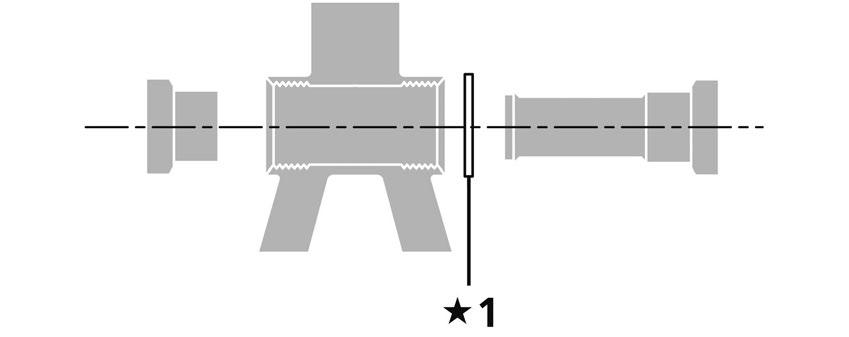 INSTALLASJON (FREMRE KRANKDREV) Kjedekassespesifikasjoner (båndtype) Kjedekassespesifikasjoner (brakett-type) 68 mm 68 mm 73 mm 73 mm 1 2,5 mm avstandsstykke 2 1,8 mm avstandsstykke *1,8 mm samsvarer