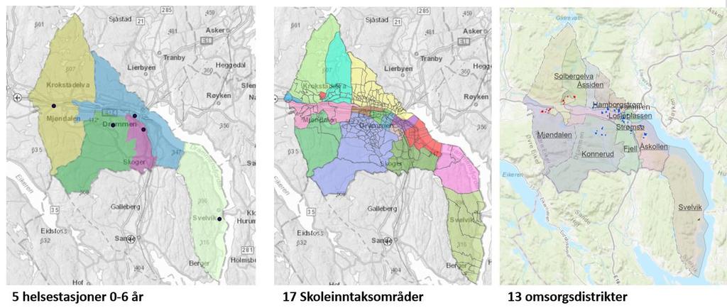 8 Kommunedeler / områdeinndeling som grunnlag for lokal samordning For å samordne stedsutvikling, tjenesteutvikling og områdeutvikling lokalt og sikre nedenfra-oppperspektiv og nærdemokrati i