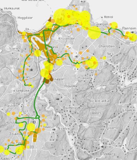 innbyggere Dvs potensiale til 85 og 110 000 flere innbyggere - mao plass til