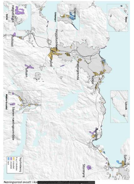 Om lokal service, industri og lager/logistikk - Strategi for næringsarealutvikling i Trondheimsregionen