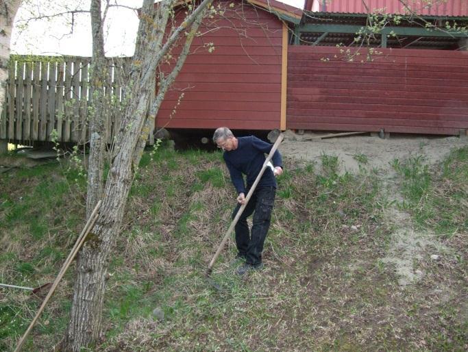 vårrengjøring av område og