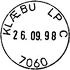 ? Registrert brukt 29.10.97 HAa Stempel nr. 18 Type: I22 Utsendt?? Registrert brukt fra 23-1-01 IWR til 5-7-01 IWR Stempel nr.