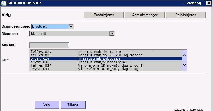 Fullfør bestilling og planlegg i «Tidfest behandling» som for den første (allerede bestilte) kuren C.