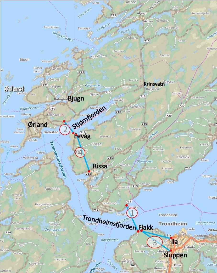 Ny veg Fevåg - Rissa Kostnader ikke vurdert Uten