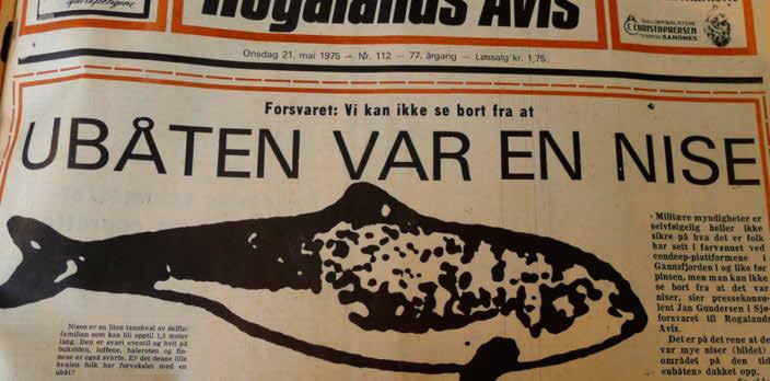 Sjøforsvarets pressetalsmann kunne ikke se bort fra at ubåten hadde vært en nise. (Rogalands Avis 21. mai 1975.
