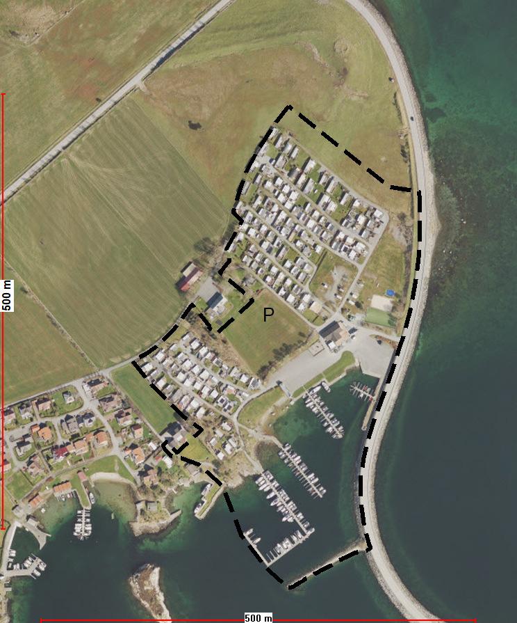 Rennesøy kommune 7 av 8 Ortofoto som viser området og omgivelsene med kommunens forslag til plangrense.