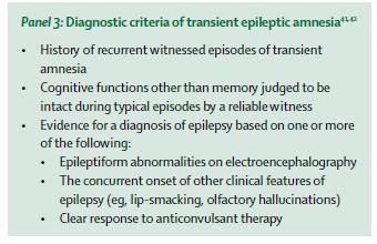 Epilepsi? (+) Transitorisk amnesi ved enkelte epileptiske fenomener (-) Recidiverende. EEG negativ Psykogent?