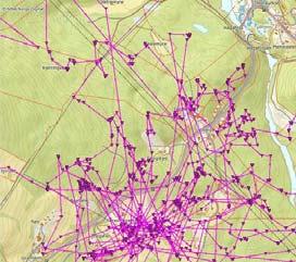 Oppfølging av merkaelg Oppfølging via GPS/SMS/satelitt: Loggefrekvens kyr: hver time til 1.