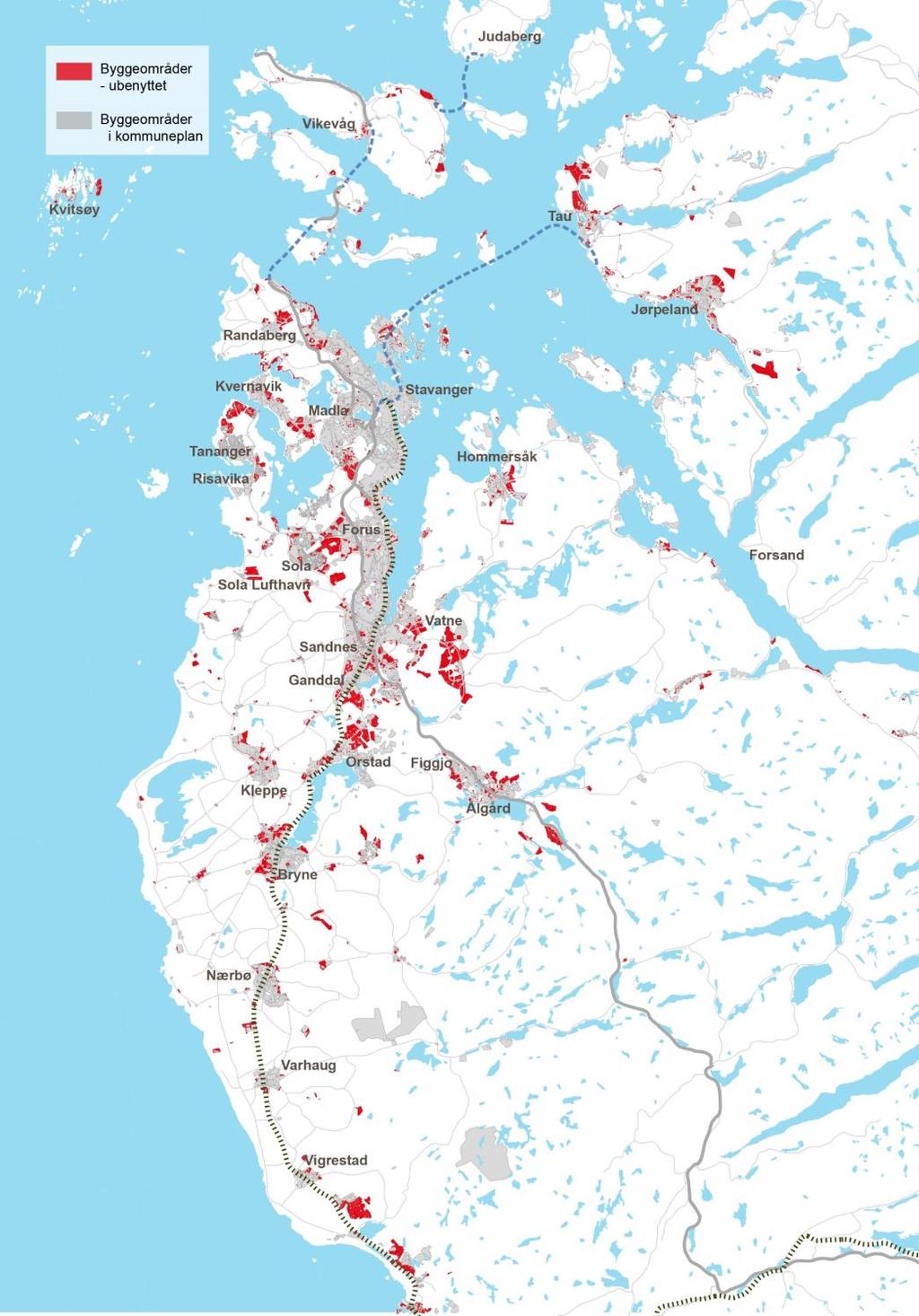 Utfordring: Veldig store arealreserver Kapasitet for ca 500.000 innbyggere (50 % vekst) Næringsområder i hvert fall til 2040. Nærmere 60.