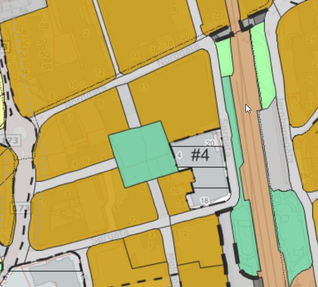 Figur 2: Utsnitt av kommunedelplan for Verdal by.