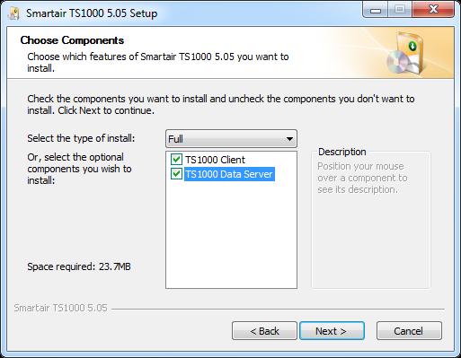 og man kan velge en På grunn av forhold rundt Windows Vista og Windows 7, kan ikke TS1000 installeres direkte under Programfiler eller Program Files.
