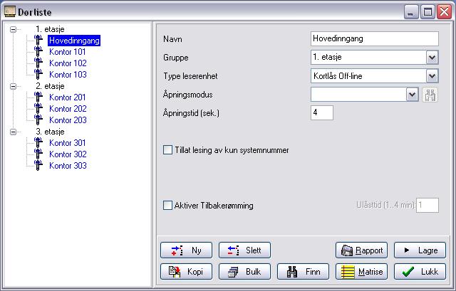 3.08 3.09 3.10 3.11 3.12 3.13 3.14 3.15 3.16 Ref. nr. Menytekst Forklaring 3.08 Tilbakerømming Man kan velge for hver dør om den skal ha tilbakerømningsfunksjon.