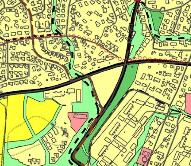 Side 2 Planstatus Kommuneplanens arealdel 2012-2024 (KPA) Trekanten er vist som eksisterende boligbebyggelse i KPA og er omgitt av vegene Ringvålvegen, Tunellvegen og vegarmen mellom Tunellvegen og