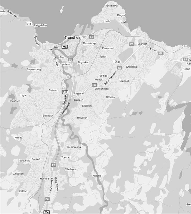 Som en følge av etterspørselen vil leie for høy standard stige i kjerneområdet Kalvskinnet- Brattøra Hospitalsløkkan Nyhavna Lade-Leangen Leieprisvekst 5-10 årlig Ila-