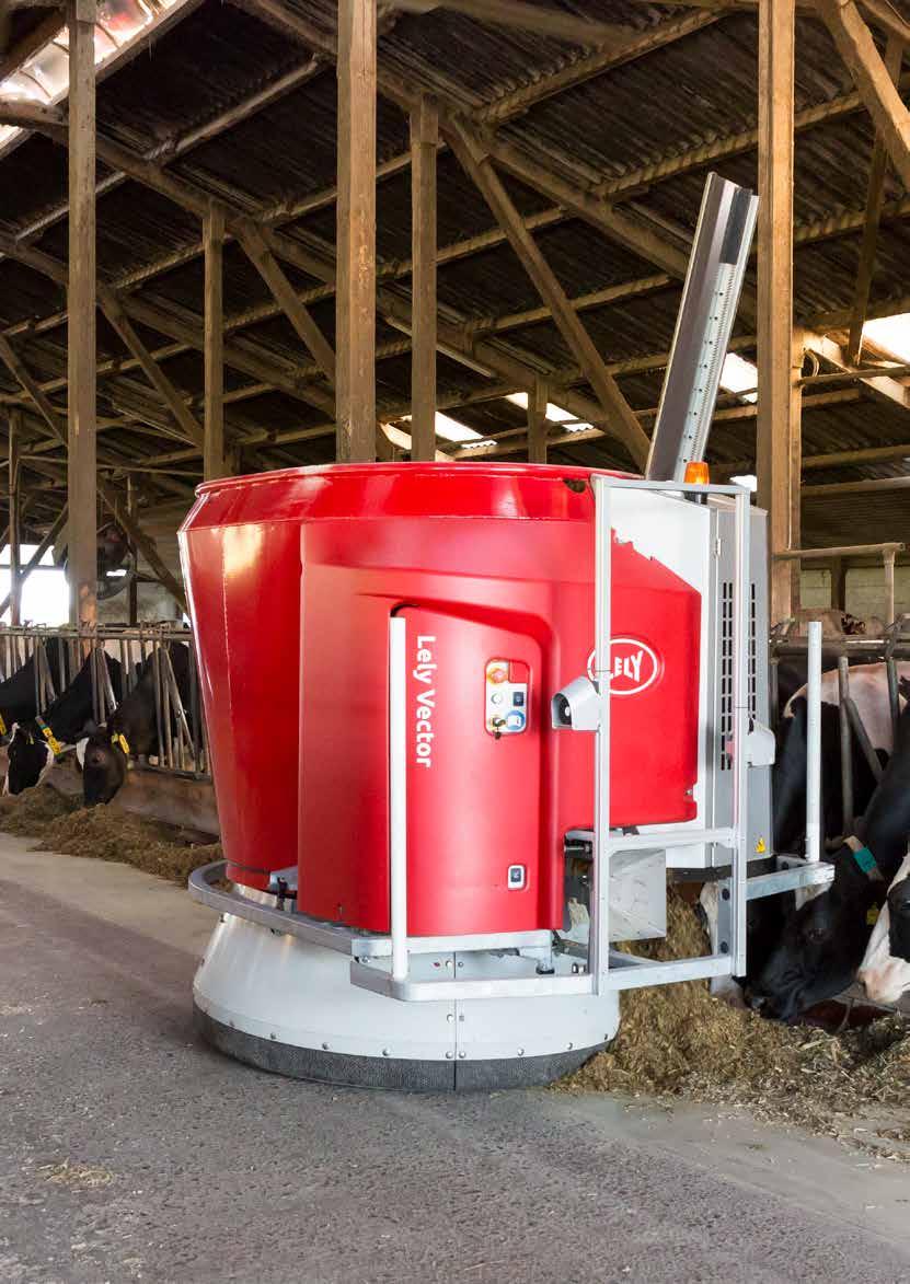 Lely Vector er den mest innovative og moderne fôringssystemet i markedet Så lenge det er fôr tilgjengelig i fôrkjøkkenet eller Exact Feeder/BvL fullfôrmikser vil Lely Vector gjøre resten av