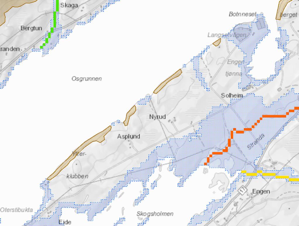 2 Identifisering og vurdering av risiko og sårbarhet av mulige hendelser 2.2.2 Flom terrengendringer på land.