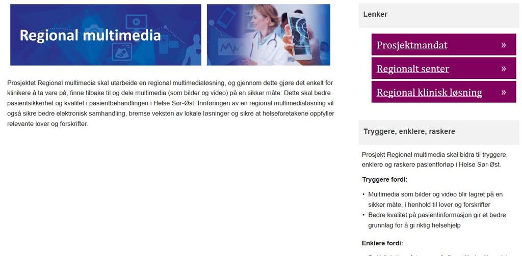 Mer informasjon om prosjektet