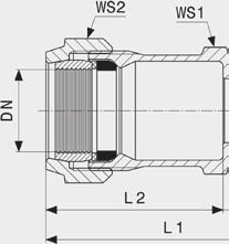 Profipress med SC-Contur A1 A1 Sanpressnippelmuffe