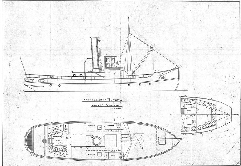 Fra 1914 finnes det en tegning av «Forandring av S/S Trygve»: Figur 15. Forandring av S/S Trygve. Desember 1914. Sjøfartsdirektoratet.