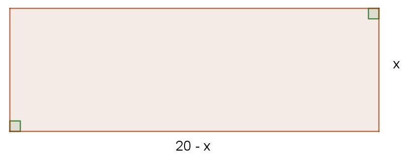 DEL Med hjelpemidler Oppgave 10 (8 poeng) a) Vis at arealet av rektanglet kan skrives som A( x) 0x x. b) Bruk graftegner og tegn grafen til A(x) for x 0,0.