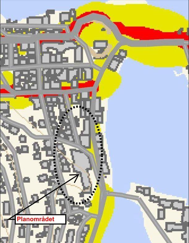 Den øvre delen av planområdet er ovenfor marin grense, mens den nedre delen er innenfor marin grense. På karttjenesten til Norges geologiske undersøkelser (skrednett.