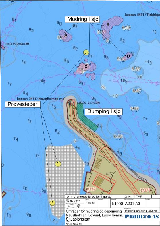 BAKGRUNN Nova Sea AS har søkt Fylkesmannen om tillatelse til mudring og dumping av masser i forbindelse med vedlikeholdsmudring av innseilingsleden til Lovund havn i Lurøy kommune (figur 1).