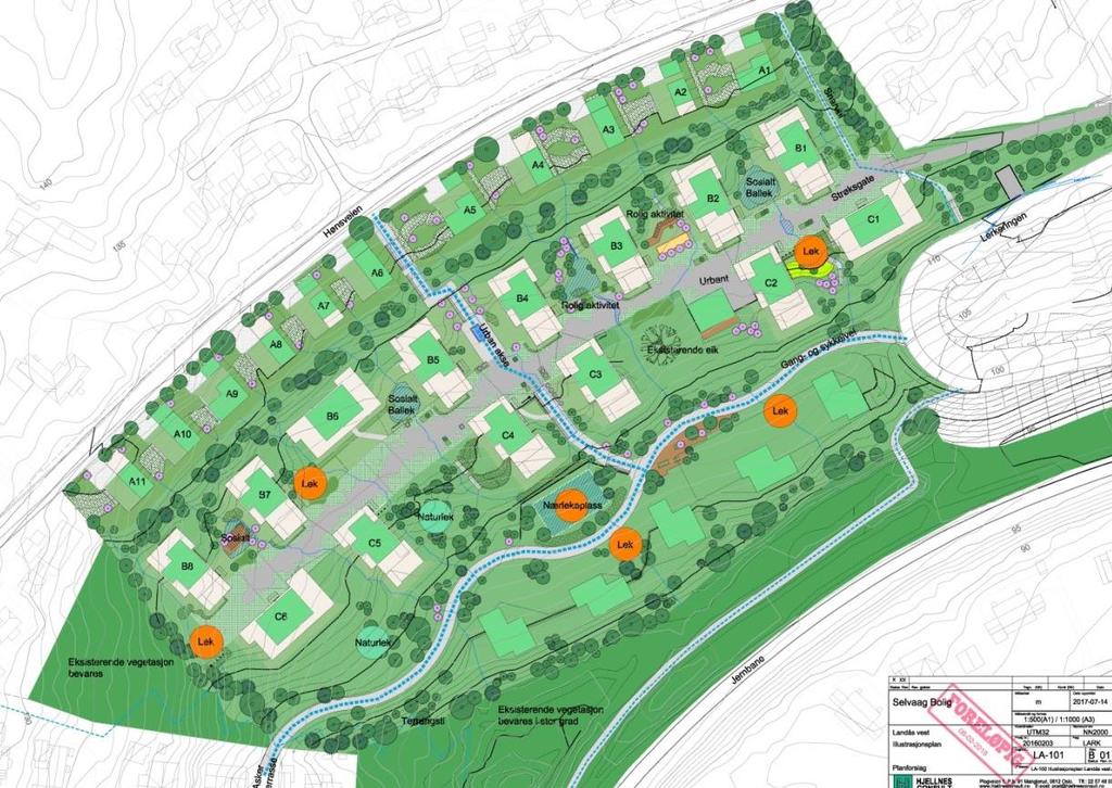 Landås vest (L1-L3) Selvaag bolig har utbyggingsrettighetene.