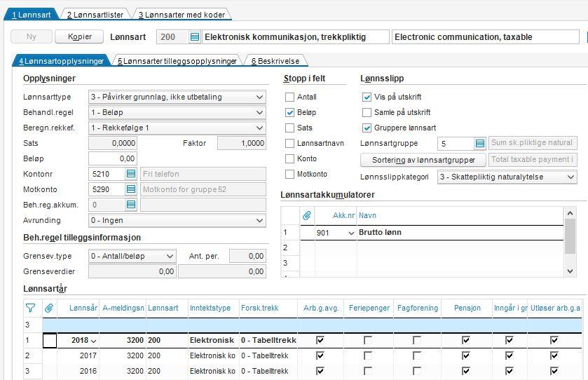 Lønnsopplysningsplikt Dekning av utgifter vedrørende elektronisk kommunikasjon er innrapporteringspliktig, jf ligningsloven.