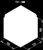 Høyde kg Type Mål B x H TK2-500 1420 700 500 475 EPS 600 x 250 100 TK2-900 1420 700 900 850 EPS 600