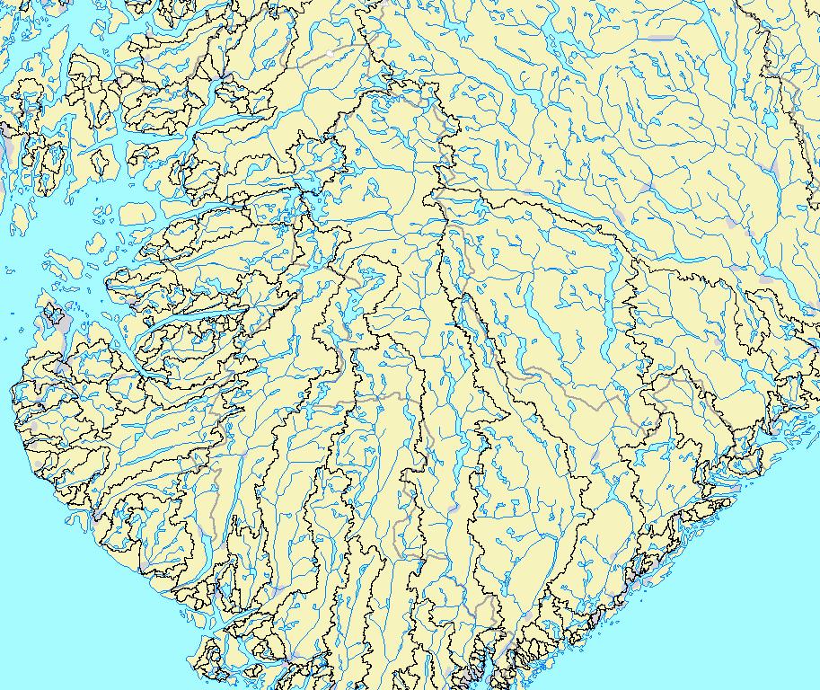 3.2 Sørvest-Norge Figur 5. FLROSE-diagrammer for uregulerte vannføringsstasjoner i Sørvest-Norge.