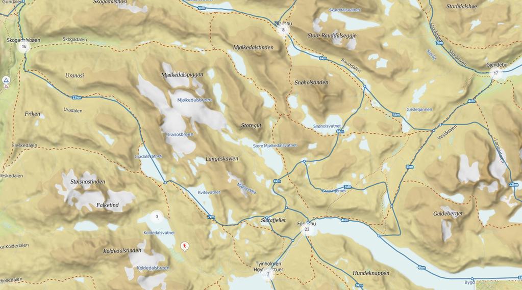 Dato og talet på snøskuterar skal rapporterast til nasjonalparkforvaltar snarast råd etter øvinga, og seinast innan 01. mai 2018.