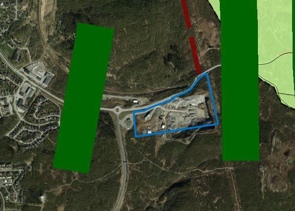 2 Trekkveier Det er registrert elgtrekkvei øst og vest for planområdet (vist med grønne strekker i figur nedenfor). Figur 4: Utsnitt temaplan trekkveier.